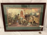 Large antique framed & #'d litho - The Old Santa Fe Trail by John Young Hunter (1874-1955)
