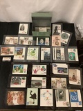 Collection of 35 vintage Japanese postcards with matching stamp by Japan Stamp Publicity Association
