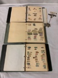 3 binders full of antique stamps from Cuba, Ecuador and Columbia, dating back to 1930s