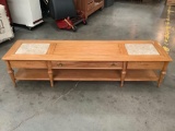 Vintage Heritage coffee table with 1 drawer and marble top pieces - made in Portugal