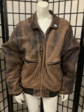 Vintage 1987 Avirex USA Leather bomber jacket type G-2 with back and shoulder patch