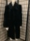 Antique black fur coat by Zehrfelds Furs (Portland, OR), approx 19x41 inches