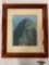 Framed aerial photograph of Machu Picchu high in the Andes Mountains of Peru