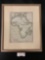 Framed engraved and tinted map of Africa by C. Smith (London)