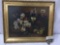 Original oil painting depicting a still life of lower signed M. Post - in gilt frame