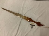 Beautiful wood carved Native Hawaiian sword with Mako shark teeth,Valued at...$2000- $3000.00