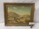 Original Herbert Sartelle oil painting depicting a Desert - appraised @ $375