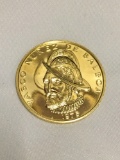 Franklin mint 1975 100 balboas gold proof coin of the republic of panama. Weighs 8.40g