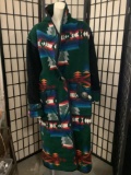 Wool overcoat made from a Pendleton blanket by artist/designer Angie Deale