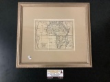 Antique framed map of the African continent, title: Africa According to the Latest Observations