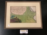 Antique engraved & tinted early 18th cent map - Africa Interior by Andreas Cellarius - appraised @