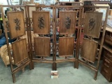 Vintage 1966 four seasons teak wood screen room divider made in Taiwan