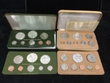 4 Franklin Mint Proof sets incl. 2 1976 Cook Islands sets - 5 dollars coins are .500 silver - see