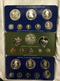 3 Franklin Mint proof sets incl. 1976 & 75 Filipino set with sterling 50 Piso coins + more see desc
