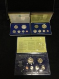 Collection of 4 Franklin Mint Proof sets - 1976 & 2 1975 British Virgin Islands Proof sets with