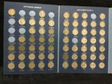 Collection of 61 nickels, 10 of which are silver wartime nickels