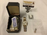 Vintage Seiko Sportsmatic 5 mens wrist watch, works, incl. case, paperwork & additional band piece