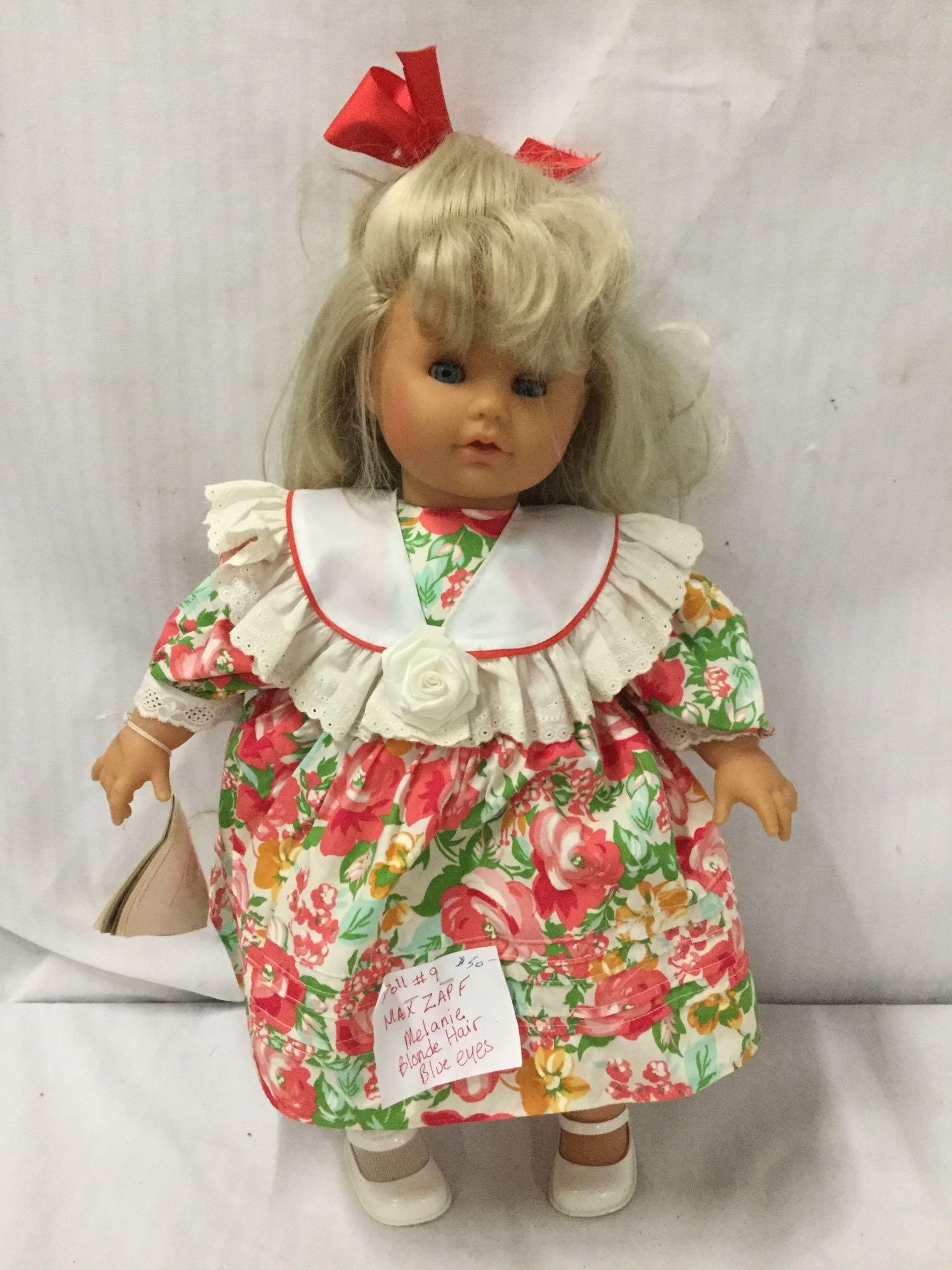 Vintage Max Zapf Melanie blonde hair blue eyes | Proxibid
