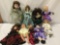 9x porcelain, vinyl and composite dolls. Danbury Mint and more. Largest doll measures approximately