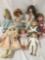 Lot of eight porcelain dolls from makers like Heritage Mint, Moments Treasured, and others. Includes