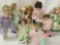 Ten porcelain ballerina and summer attired dolls, from makers like Cardinal, Effanbee, Heritage