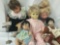 Five vintage porcelain and vinyl dolls from makers Cititoy, Great American Toy Co., and others. JRL