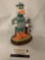 Painted ceramic duck golf golfing figure signed by artist approximately 7x9 inches