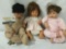 Three Porcelain and vinyl baby dolls from makers like Phyllis Parkins, Original, and one of the