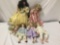 6x porcelain and composite dolls. Hamilton Collection and more. Largest doll measures approximately