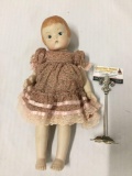 Vintage McNees Mold M-1005-1 porcelain doll. Has crack in head. Measures approximately 16x8x5