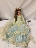 Large Rustie Hand Numbered Limited Edition porcelain doll. 13/300. Measures approximately 36x12x10