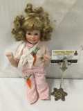 1993 hand numbered Composite Hamilton Collection Mandy doll. 1396A. Measures approximately 13x6x4