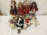 8x composite dolls. Gepeddo, heritage Mint and more. Largest doll measures approximately 19x9x7