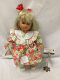 Vintage Max Zapf Melanie blonde hair blue eyes vinyl doll. Measures approximately 21x14x6 inches.