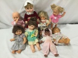 8x vinyl baby dolls. Largest dolls measure approximately 17x7x5 inches.