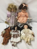 5x porcelain, vinyl and composite dolls. Ma E Maar, Broadway collection and more.