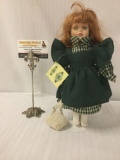 Treasury edition porcelain Anna of Green Gables doll, designed in Canada. Approx. 5x12x3 inches. JRL