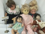 Five vintage porcelain and vinyl dolls from makers Cititoy, Great American Toy Co., and others. JRL