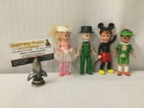 Four tiny dolls: Alexander Doll Co. Largest doll measures approximately 5x2x1.5 inches. JRL