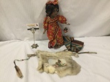 2004 Ayana porcelain Native American doll. Measures approximately 15x10x4 inches.