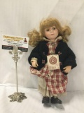 1999 Boyds Brittany Limited Edition porcelain doll. Numbered 189/5000. Measures approximately 12x6x4