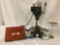 MicroLux variable speed miniature drill press w. digital depthfinder and drill bits