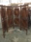 Vintage Chinese carved 4 panel wooden flower screen partition