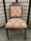 Vintage mahogany dining room chair with flower upholstery and east-lake design