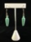 Pair of turquoise Navajo blue corn earrings
