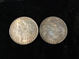 1879 and 1880-O silver Morgan Dollars