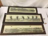 Collection of 3 antique photo prints of Rossfield Balloon school in Arcadia, California from