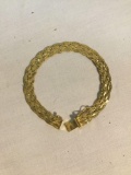 14k Italian braided gold bracelet. Marked VIDR weighs 7.4 grams