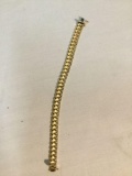 14k yellow gold braided bracelet marked AK 14k Turkey - weighs 11.2 grams