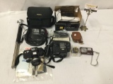Collection of 3 cameras - Minolta 110 zoom slr, Ricoh Mirri 105 & Nikon Coolpix w/ boxes and lens